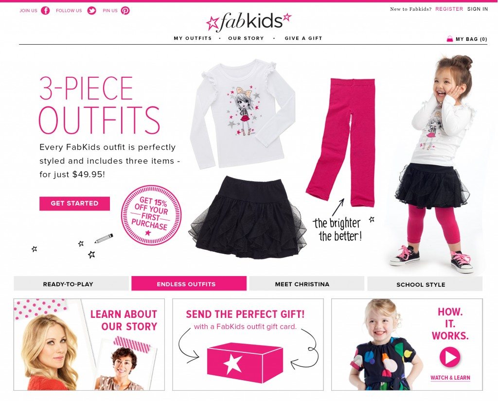 FabKids.com Homepage