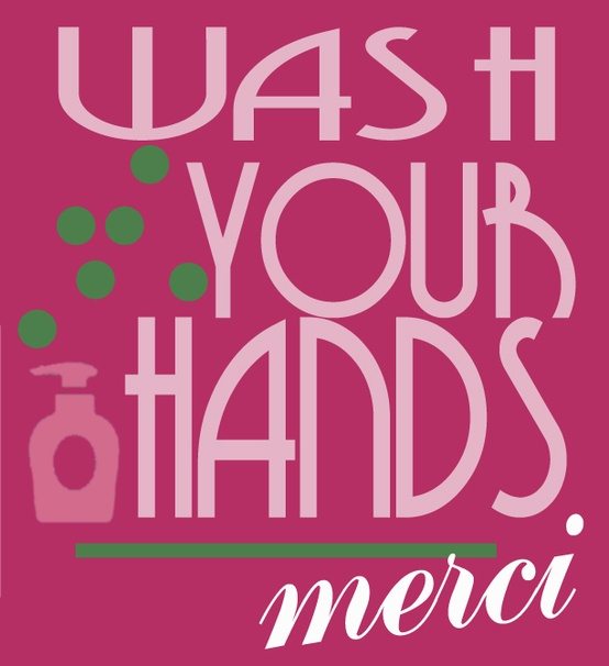 Fancy Nancy Inspired "Wash Your Hands" Sign