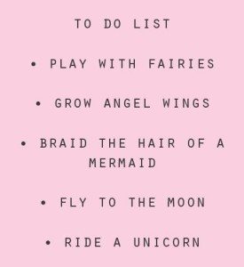 To Do List for Little Girls 