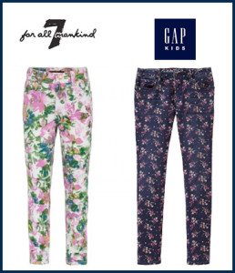 Floral Jeans for Girls: 7 for Mankind and Gap