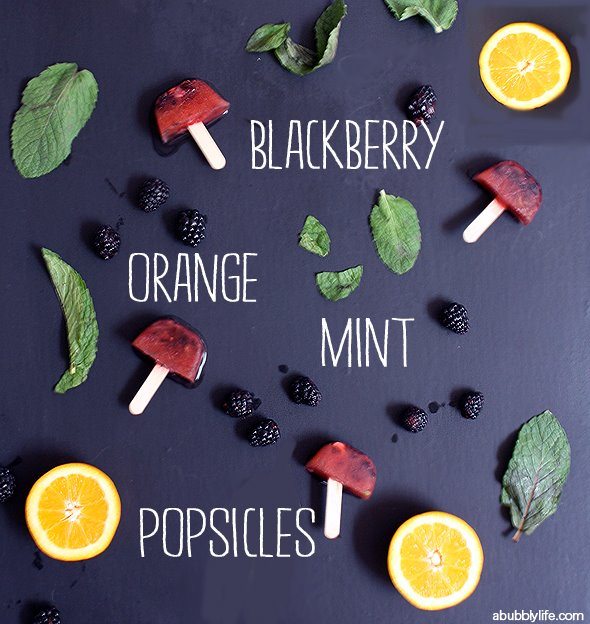 Blackberry Orange Mint Popsicles 