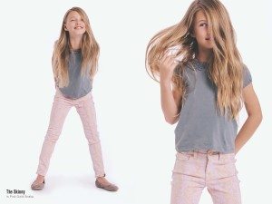 7 for All Mankind Kids Fall 2013: The Skinny in Pink Gold Snake