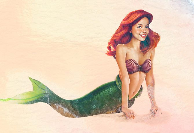 Real Disney Princess Art via A Bubbly Life