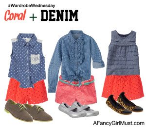 #WardrobeWednesday: Coral + Denim | AFancyGirlMust.com