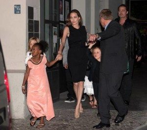 Zahara and Vivienne Jolie-Pitt in Pale Cloud