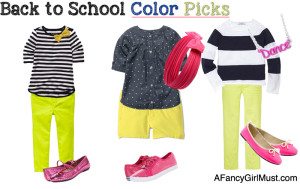 #BacktoSchool Color Picks: Navy Stripes, Yellow, Pink | AFancyGirlMust.com