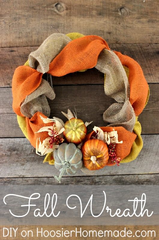 Fall Wreath via Hoosier Homemade