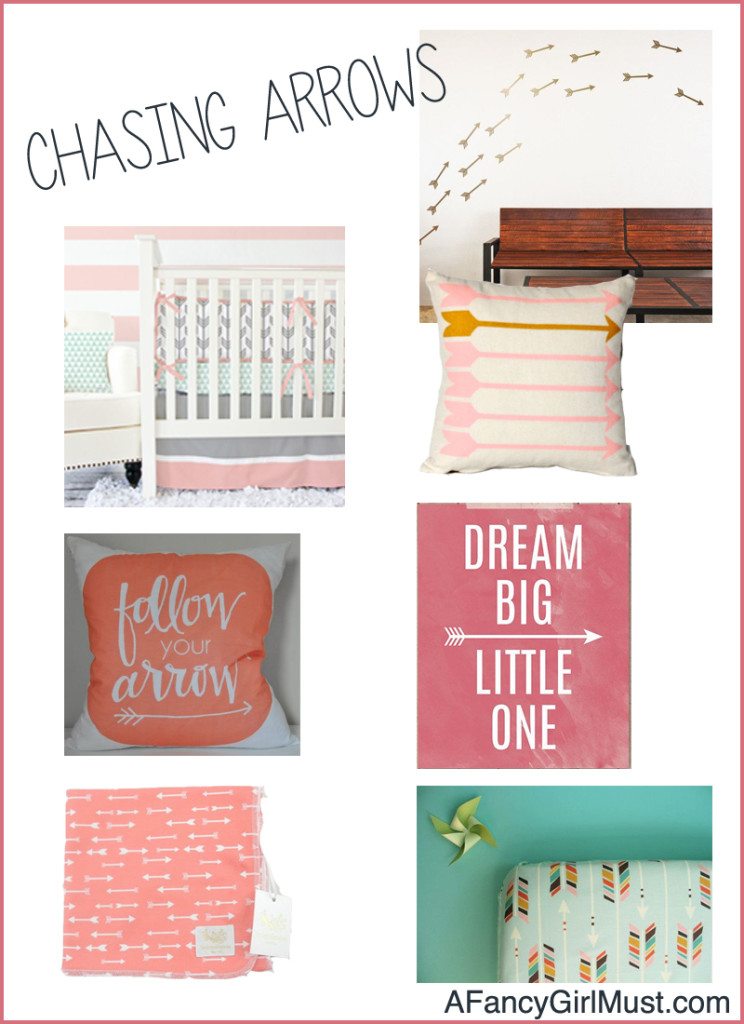 Chasing Arrows: Arrow Themed Nursery Ideas for Girls | AFancyGirlMust.com