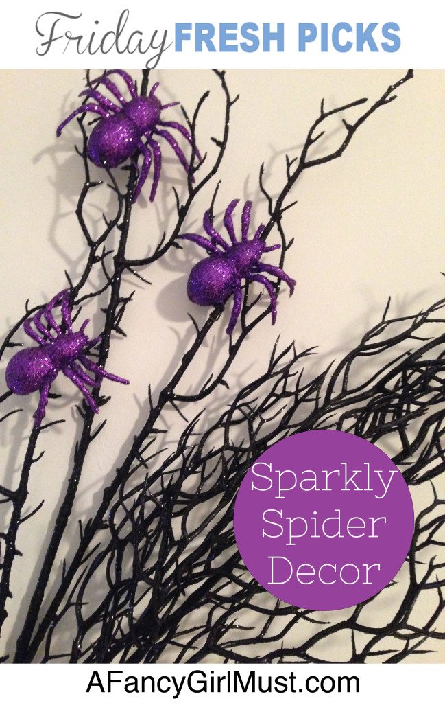 Friday Fresh Picks: Sparkly Spider Halloween Decor | AFancyGirlMust.com