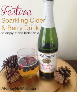 Festive Sparkling Cider Drink for Kids, Plus a Toast for Thanksgiving | AFancyGirlMust.com