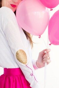 DIY Gold Balloon Elbow Patches by StudioDIY