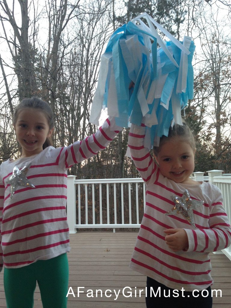 A Fancy Girl Must DIY Tissue Paper Cheerleading Pom Poms