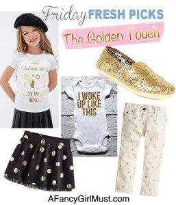 Friday Fresh Picks: 10 Ways the Gold Trend for Kids is the Best Ever! | AFancyGirlMust.com