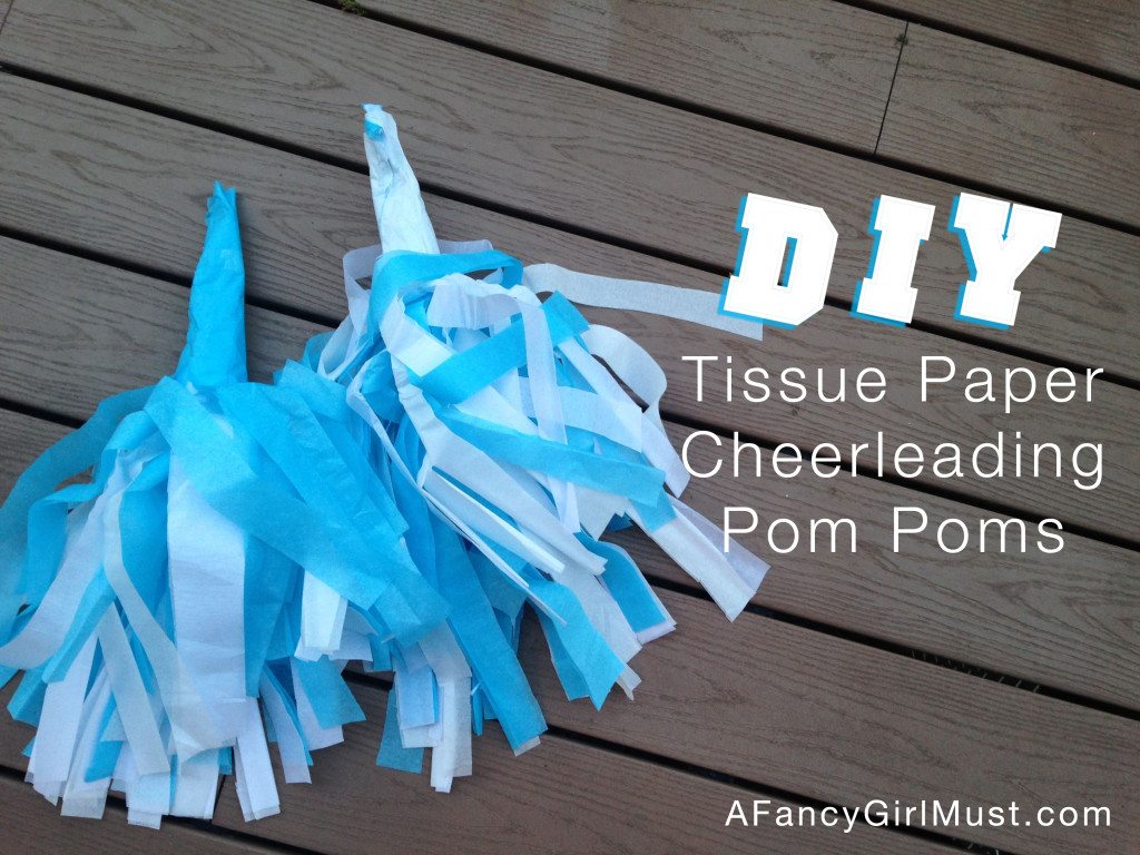 DIY Tissue Paper Cheerleading Pom Poms  | AFancyGirlMust.com