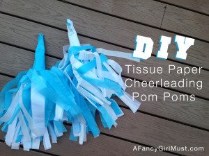 DIY Tissue Paper Cheerleading Pom Poms | AFancyGirlMust.com