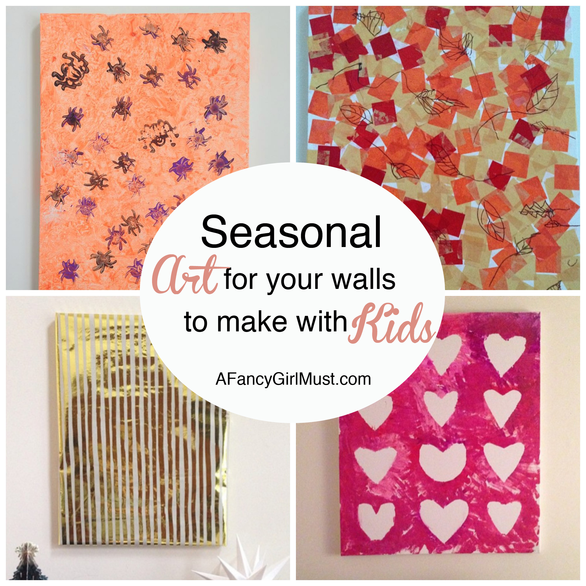 Seasonal Art for Your Walls That You Can Make with Your Kids | AFancyGirlMust.com