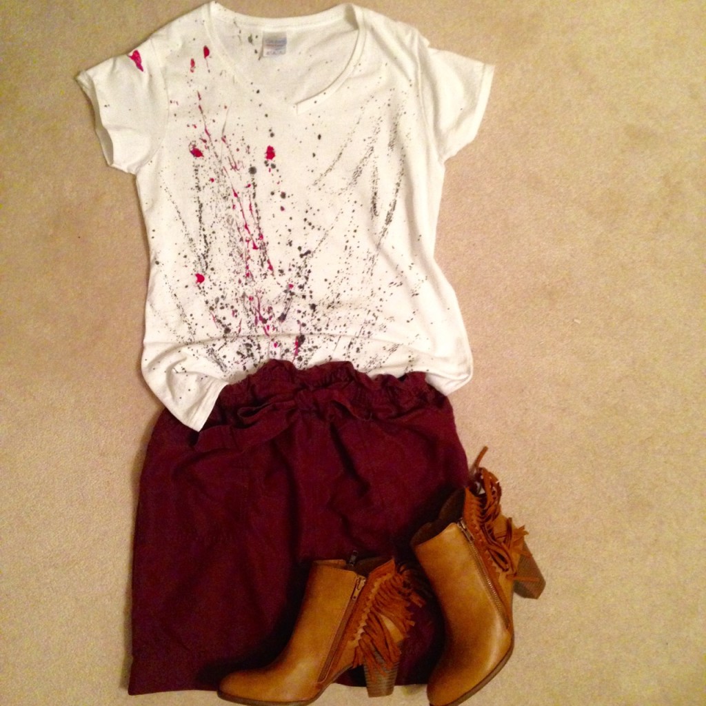 DIY Splatter Paint Clothing for #BTS Cool | AFancyGirlMust.com