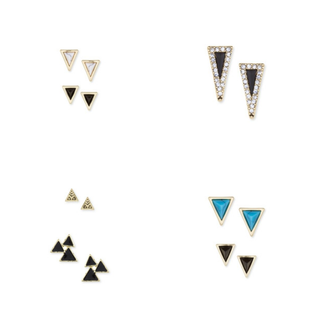 4 Beauty & Fashion Musts for Fall  - House of Harlow Triangle Studs