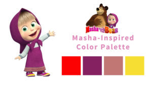 Girls Winter Birthday Color Palette Based on Cartoon Characters