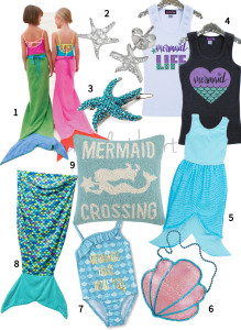 mermaid clothing accessories for girls