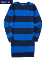 Toobydoo Blue & Red Cotton Cashmere Sharp Dress B20073 main image 1