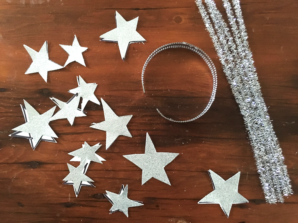 DIY Glittery Stars Headband 