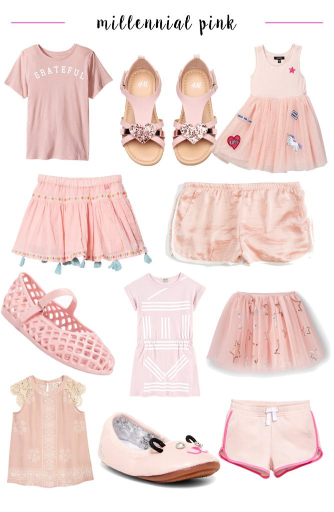 Millennial Pink for girls and tweens 