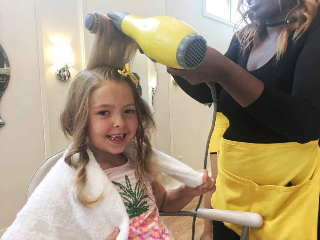 DryBar blowouts for kids 