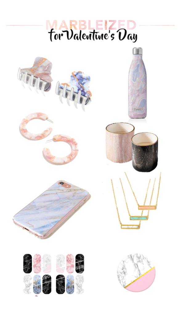 Marble print decor and accessories